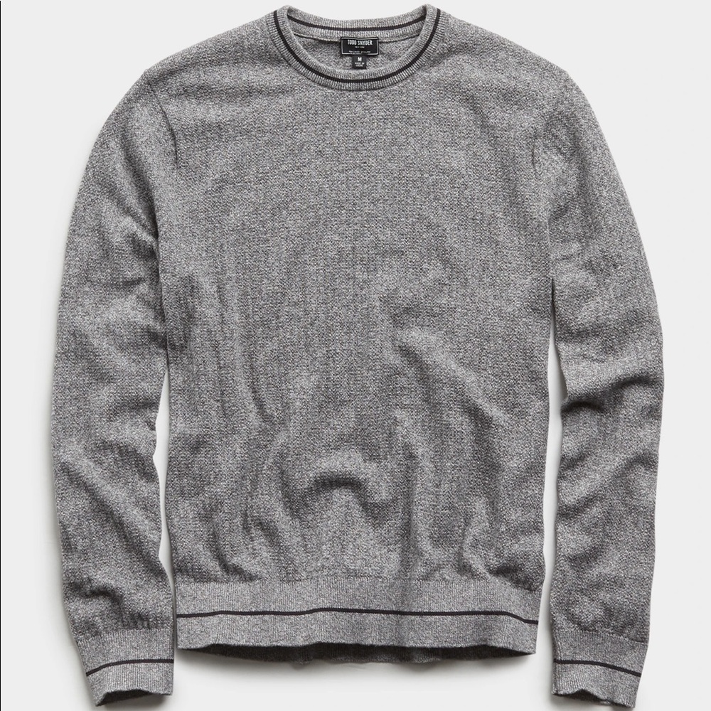 Todd Snyder Crew Neck Heather Grey Sweater